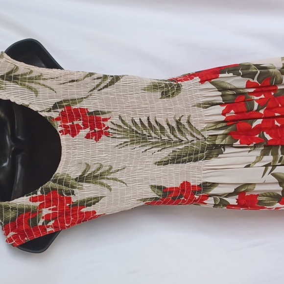 Favant Hawaii Tropical print dress, elastic bodice size medium/large - Picture 5 of 8